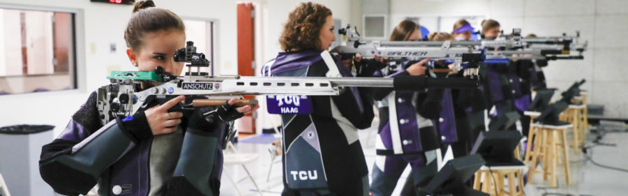 TCU Rifle team photographed in Fort Worth, Texas on August 25, 2017. (Photo by/Sharon Ellman)