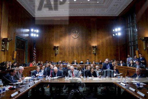 The Senate Judiciary Committee holds a markup meeting on Capitol Hill, Thursday, Sept. 13, 2018, in Washington. The committee will vote next week on whether to recommend President Donald Trumps Supreme Court nominee, Brett Kavanaugh for confirmation. Republicans hope to confirm him to the court by Oct. 1.(AP Photo/Andrew Harnik)