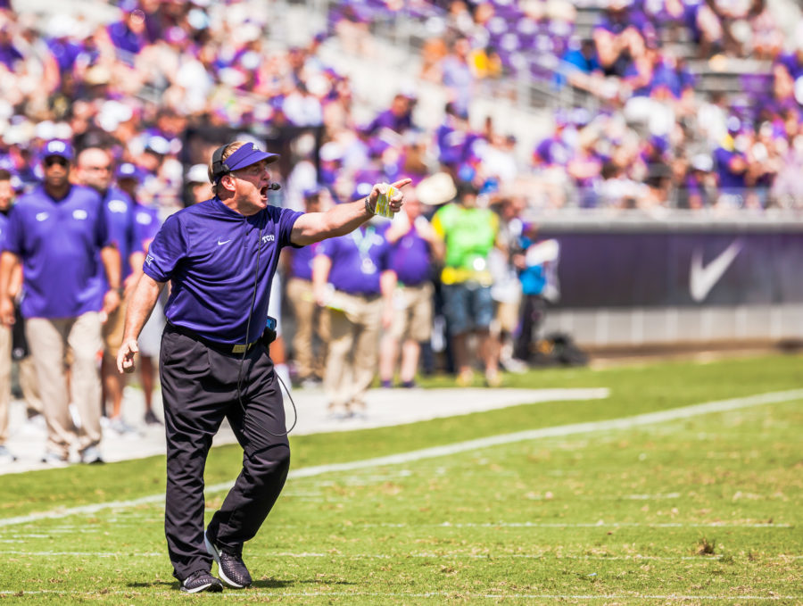 Patterson said his team will need to improve ahead of Fridays game against SMU. TCU vs Southern. Photo by Cristian ArguetaSoto.