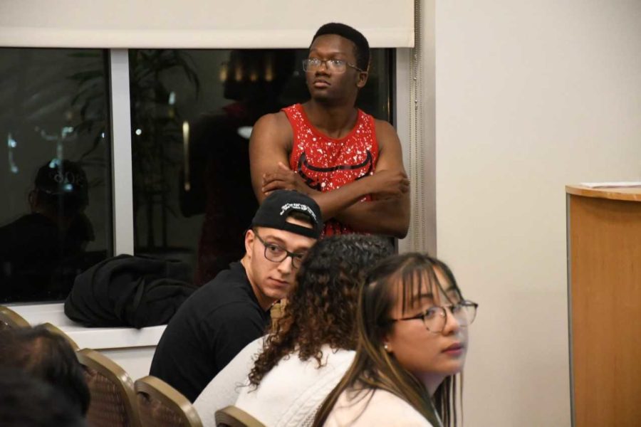 Students look on during the TCU Justice Coalitions first meeting of the year. Photo by Benton McDonald