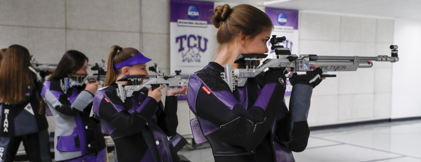 TCU Rifle team photographed in Fort Worth, Texas on August 25, 2017. (Photo by/Sharon Ellman)