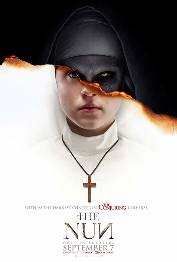 the poster of the 2018 film The Nun a paranormal horror film in the conjuring franchise