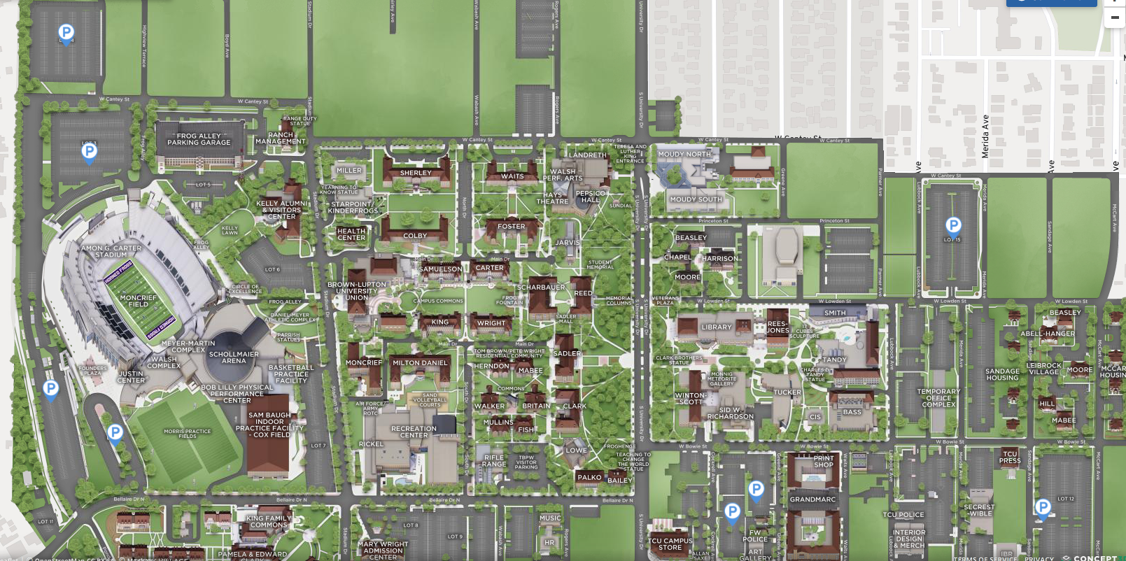 Tcu Parking Map 3415