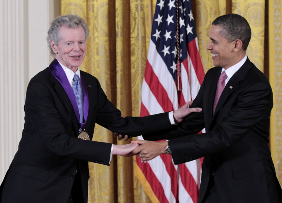 FILE - This March 2, 2011 file photo shows President Barack Obama presenting a 2010 National Medal of Arts to pianist Van Cliburn during a ceremony in the East Room of the White House in Washington.  Cliburn, the internationally celebrated pianist whose triumph at a 1958 Moscow competition helped thaw the Cold War and launched a spectacular career that made him the rare classical musician to enjoy rock star status  died early Wednesday, Feb. 27, 2013, at his Fort Worth home following a battle with bone cancer.  He was 78. (AP Photo/Pablo Martinez Monsivais, file)
