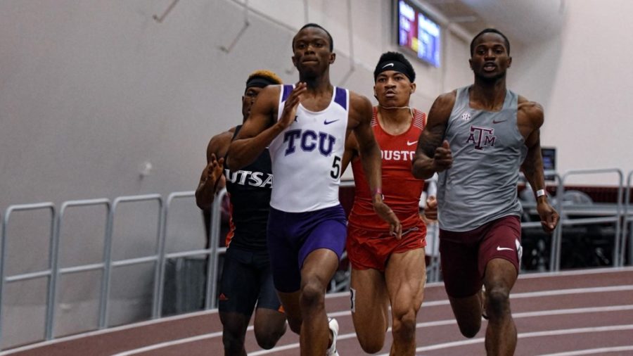 Despite+leaving+a+number+of+athletes+at+home+to+train%2C+track+and+field+had+another+strong+showing+in+Lubbock.+Photo+courtesy%3A+GoFrogs