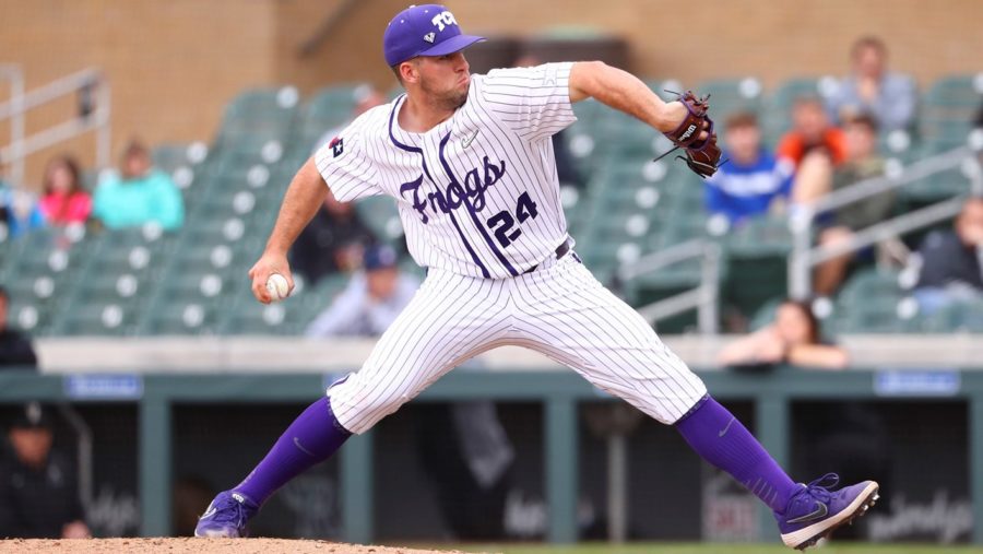 Jake Eissler pitched 5.1 innings and allowed only one earned run on three hits. Image courtesy of gofrogs.com