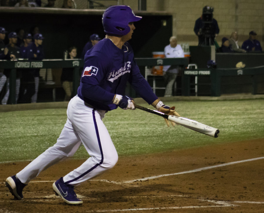 The Horned Frogs rode strong bats to their first home win of the season. Photo by Jack Wallace