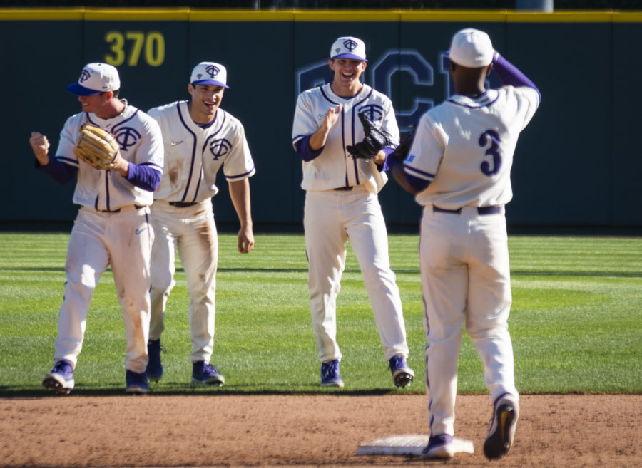 TCU+Baseball+won+two+games+in+a+row+to+win+the+series+over+Grand+Canyon.+Photo+by+Jack+Wallace
