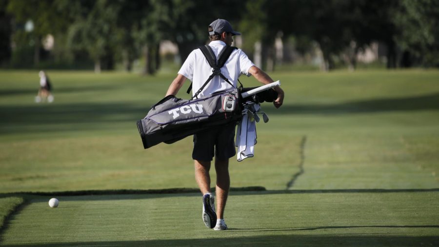 Senior%2C+Triston+Fisher+walks+the+course+after+Big+12+Play.+Photo+Courtesy+of+GoFrogs.com