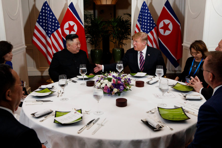 President Trump and North Korean dictator Kim Jong Un meet in Vietnam for the first time since the historic summit between the leaders in Singapore last year. (AP Photo/ Evan Vucci)