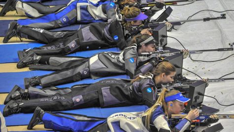 The team won their second Smallbore national title Friday. Photo courtesy GoFrogs.com.