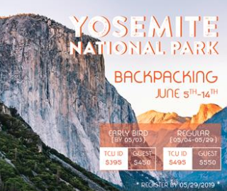 Yosemite National Park trip flyer