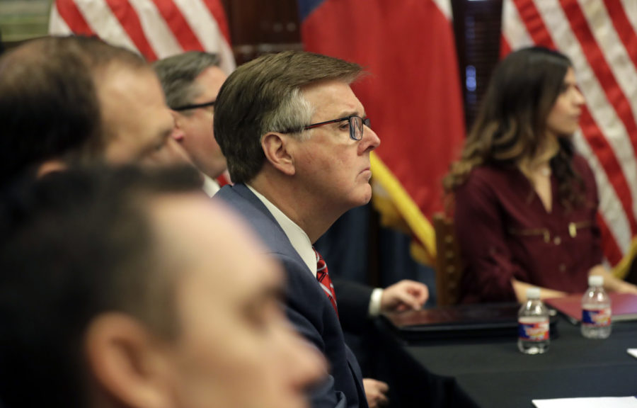 Lt.+Gov.+Dan+Patrick%2C+center%2C+takes+part+in+a+roundtable+discussion+to+address+safety+and+security+at+Texas+schools+in+the+wake+of+the+shooting+at+Sante+Fe%2C+in+Austin%2C+Texas%2C+Wednesday%2C+May+23%2C+2018.+%28AP+Photo%2FEric+Gay%29