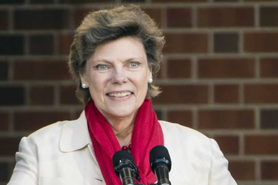 FILE- In this April 19, 2017, file photo, Cokie Roberts speaks during the opening ceremony for Museum of the American Revolution in Philadelphia. Roberts, a longtime political reporter and analyst at ABC News and NPR has died, ABC announced Tuesday, Sept. 17, 2019.  She was 75. (AP Photo/Matt Rourke)