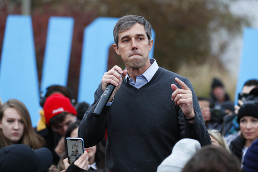 Democratic presidential candidate Beto ORourke speaks to supporters before the Iowa Democratic Partys Liberty and Justice Celebration, Friday, Nov. 1, 2019, in Des Moines, Iowa. ORourke told his supporters that he was ending his presidential campaign. (AP Photo/Charlie Neibergall)