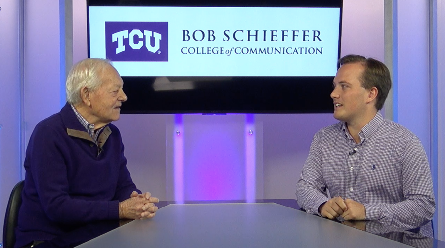 Eight-time+Emmy+Award+Winning+journalist+Bob+Schieffer+joined+TCU360s+Benton+McDonald+to+talk+about+the+ongoing+impeachment+inquiry+into+President+Trump.+