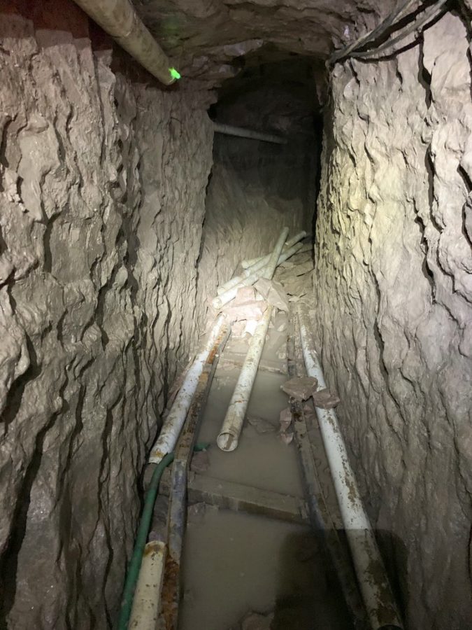 This undated photo provided by the Drug Enforcement Administration shows what is believed to be the longest smuggling tunnel between Mexico and the U.S. Authorities have announced the discovery of the longest smuggling tunnel ever found on the Southwest border. U.S. Customs and Border Protection said Wednesday, Jan. 29, 2020, the tunnel stretches more than three-quarters of a mile from a small warehouse in Tijuana, Mexico, into the San Diego area. (Drug Enforcement Administration via AP)
