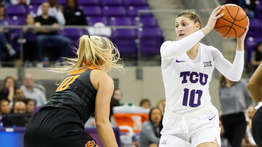 Jaycee Bradley had 12 points in the win over Oklahoma State. Photo Courtesy of GoFrogs.com 