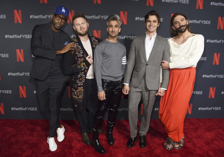 FILE - In this May 16, 2019 file photo, Karamo Brown, from left, Bobby Berk, Tan France, Antoni Porowski and Jonathan Van Ness arrive at a For Your Consideration event for Queer Eye at Raleigh Studios in Los Angeles. Netflixs show Queer Eye says its bringing fabulousness to the masses for two more seasons. The streaming service announced Tuesday, June 18, that season four will debut July 19. (Photo by Chris Pizzello/Invision/AP, File)