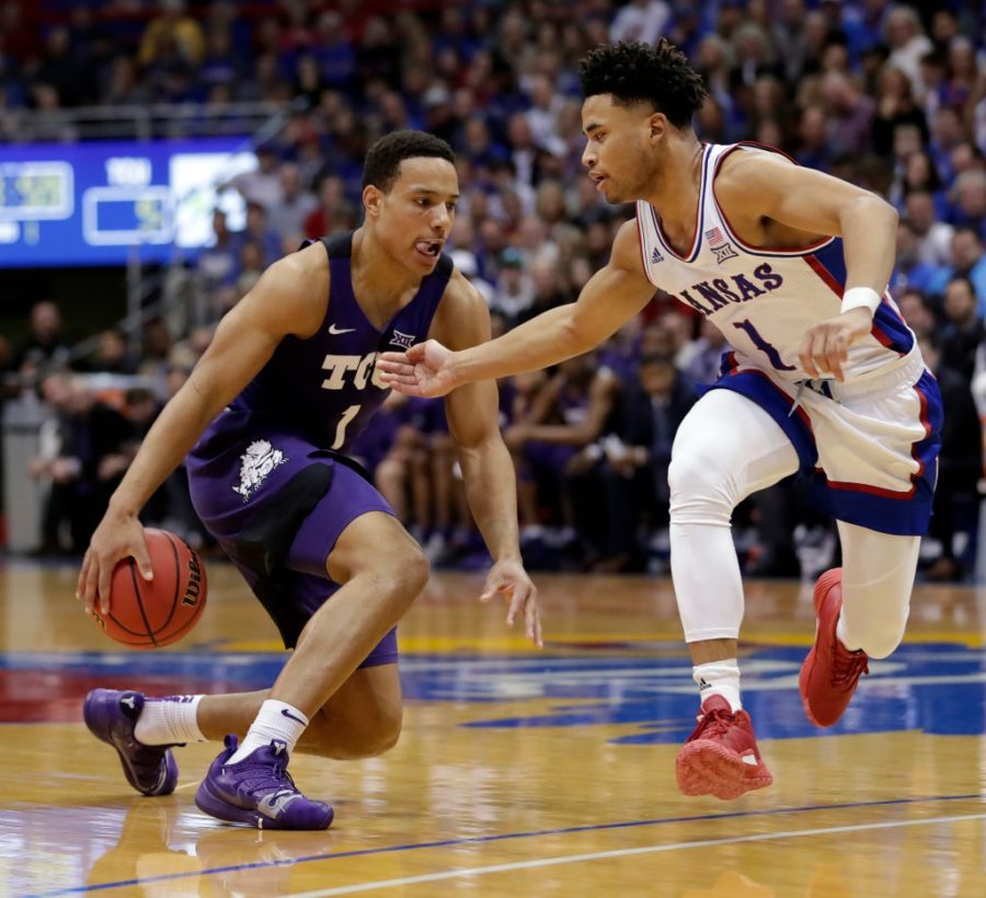 Basketball blows halftime lead to top-ranked Kansas