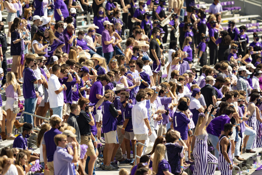 Many TCU Students were not wearing masks or being socially distant during the TCU vs. Iowa State Football game.