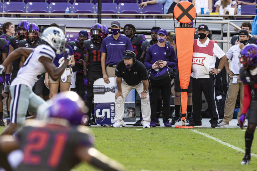 Head Coach Gary Patterson on the sideline.