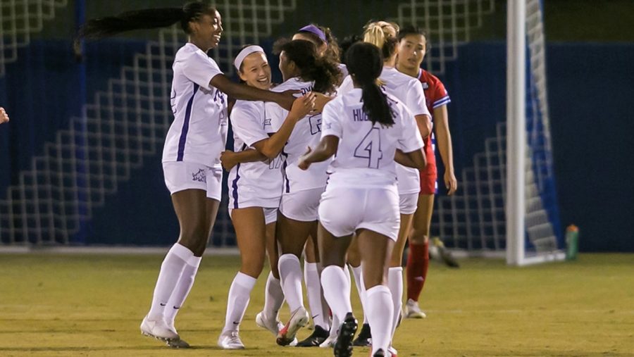 Yazmeen+Ryan+scored+her+third+goal+of+the+season+in+the+teams+win+over+Kansas.+%28Photo+courtesy+of+GoFrogs.com%29