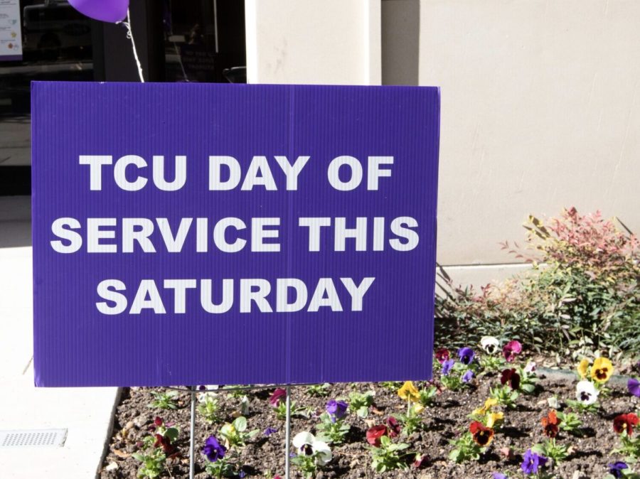 TCU Day of Service offered in-person and virtual service opportunities for students to give back to the community. Haeven Gibbons/Staff Reporter)