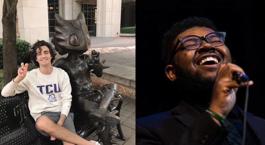 TCU Theater students, first-year Caden Large (left) and sophomore Nijel Smith (right). (Photos courtesy of Caden Large and Nijel Smith)