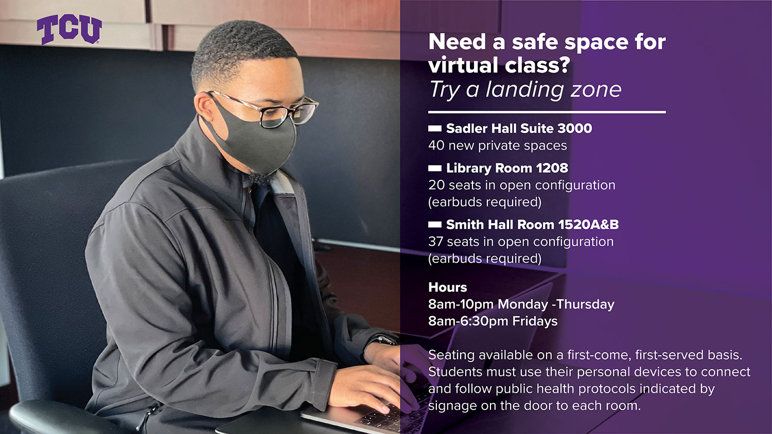 Landing zones to remain on campus for spring semester TCU 360