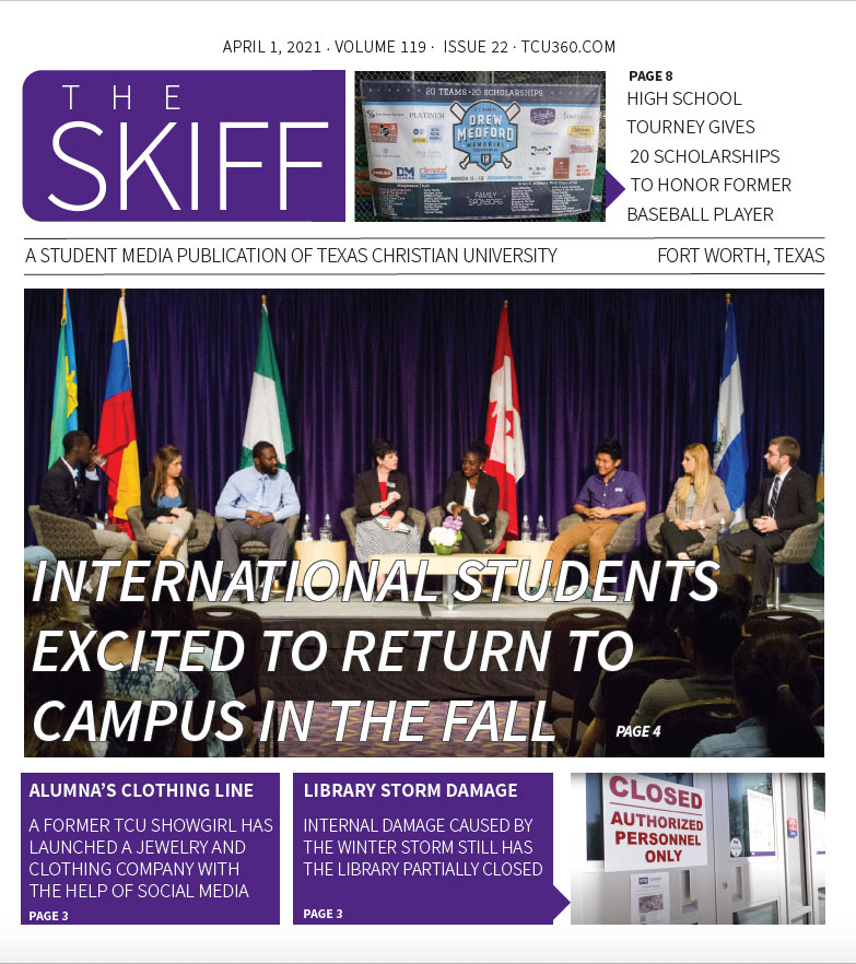 The Skiff cover for April 1, 2021