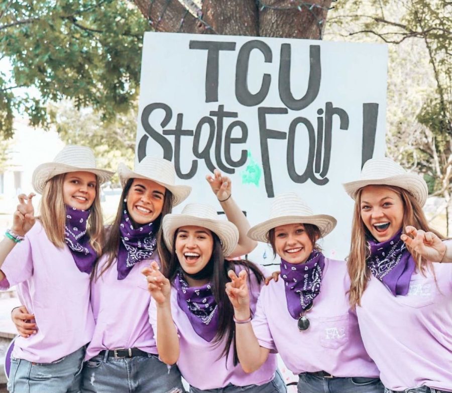 SGA Frog Aides held a TCU State Fair in the commons. (Photo courtesy of Frog Aides via Instagram)