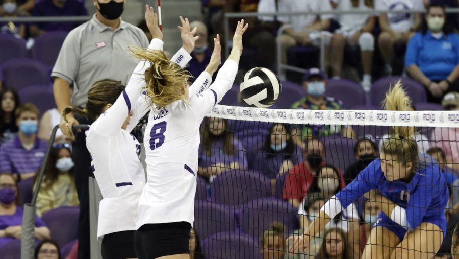 After winning just four matches in the extended 2020-2021 season, TCU volleyball is 6-4 headed into conference play in 2021 (fall season). (Photo courtesy of gofrogs.com)