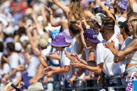 TCU football fans cheer on the Horned Frogs at last seasons game against SMU.  Photo: TCU Student Media