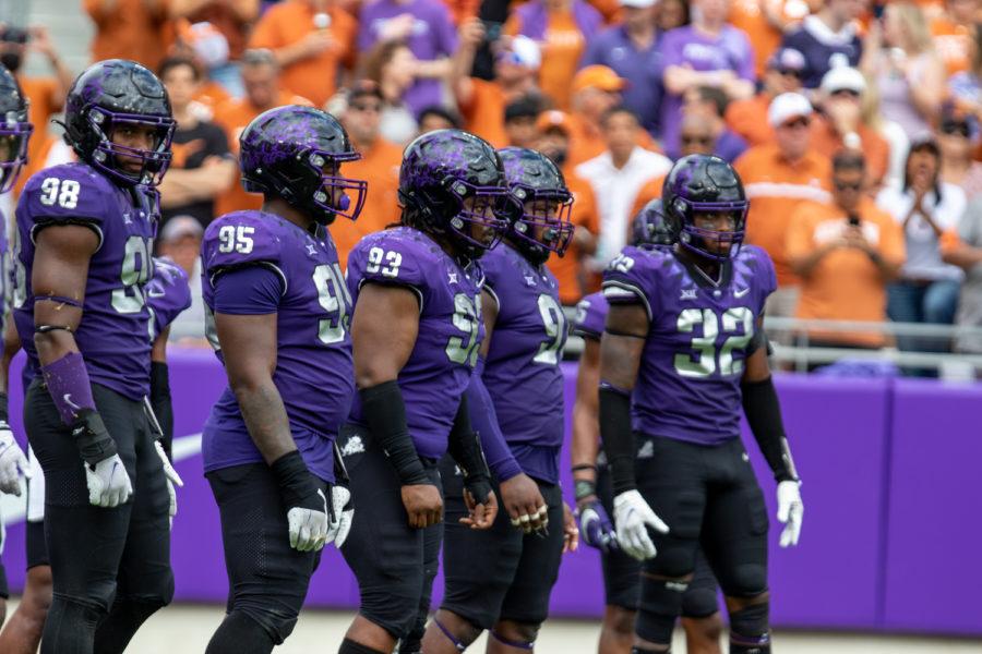 The+TCU+defense+will+face+its+biggest+test+of+the+year+this+Saturday%2C+as+they+take+on+the+No.+4+Oklahoma+Sooners+on+the+road+on+Oct.+16%2C+2021.+%28Esau+Rodriguez%2FStaff+Photographer%29