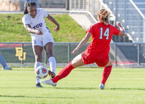 Senior forward Messiah Bright led the way with two goals against Texas Tech in the Big 12 Championship Semifinals in Round Rock, Texas on Thursday, Nov. 4, 2021. (Photo courtesy of gofrogs.com)
