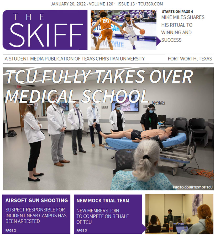 The cover for the Jan. 20, 2022, edition of The Skiff.