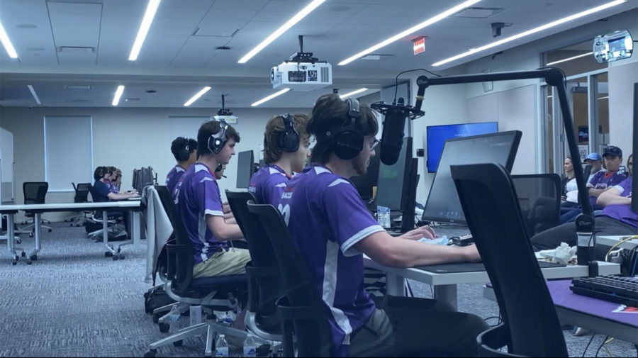 Players on the TCU Esports Valorant team playing in the 2022 Esports Iron Skillet, FEBRUARY 19, 2022 (Tristen Smith / TCU360) 