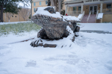 The TCU campus stays closed until Saturday, Feb. 3 at noon. Tarrant County is enduring cold weather with wind chill of 3 degrees fahrenheit. (JD Pells/TCU 360) 