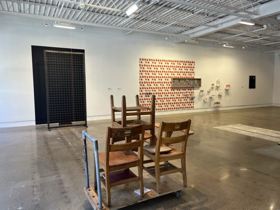 The Fort Worth Contemporary Arts gallery features work from MFA students Benjamin Loftis, Sheryl Anaya, Madi Ortega and Sarah Theurer Hunt. (Sarah Crispi/Staff Writer) 