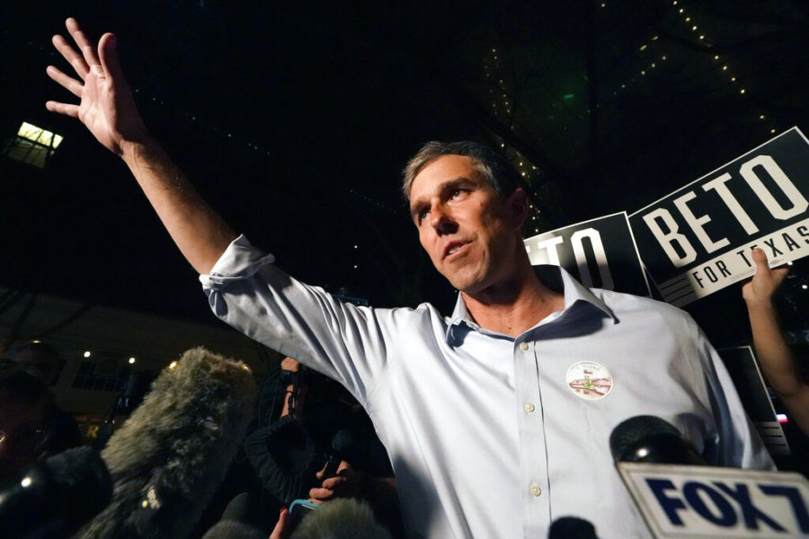 Texas Democrat gubernatorial candidate Beto ORourke speaks at a primary election gathering in Fort Worth, Texas, Tuesday, March 1, 2022. (AP Photo/LM Otero)