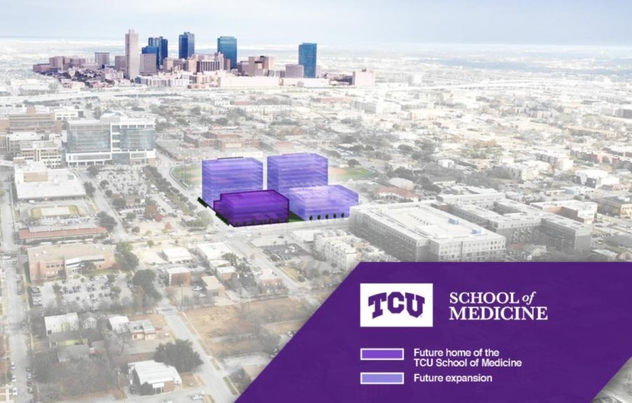 Plans+for+the+new+TCU+School+of+Medicine+to+be+located+in+the+heart+of+the+Fort+Worth+medical+district.+%28Image+courtesy+of+TCU%29