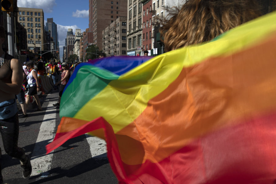 FILE+-+In+this+June+30%2C+2019%2C+file+photo+parade-goers+carrying+rainbow+flags+walk+down+a+street+during+the+LBGTQ+Pride+march+in+New+York%2C+to+celebrate+five+decades+of+LGBTQ+pride%2C+marking+the+50th+anniversary+of+the+police+raid+that+sparked+the+modern-day+gay+rights+movement.+Legislation+that+would+create+new+protections+for+LGBTQ+Americans+is+stalling+out+in+the+U.S.+Senate.+Democrats+were+hopeful+they+could+pass+the+Equality+Act+this+year+since+they+control+Congress+and+the+White+House.+%28AP+Photo%2FWong+Maye-E%2C+File%29