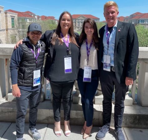 Four students came together to start their own NIL consulting agency, LMRS Partners. From left to right: (Austin Tito Martinez, Bethany Reed, Laura LaBoon, Gavin Spencer) (Courtesy of: LMRS Partners)