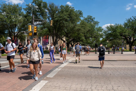 Students walking to class