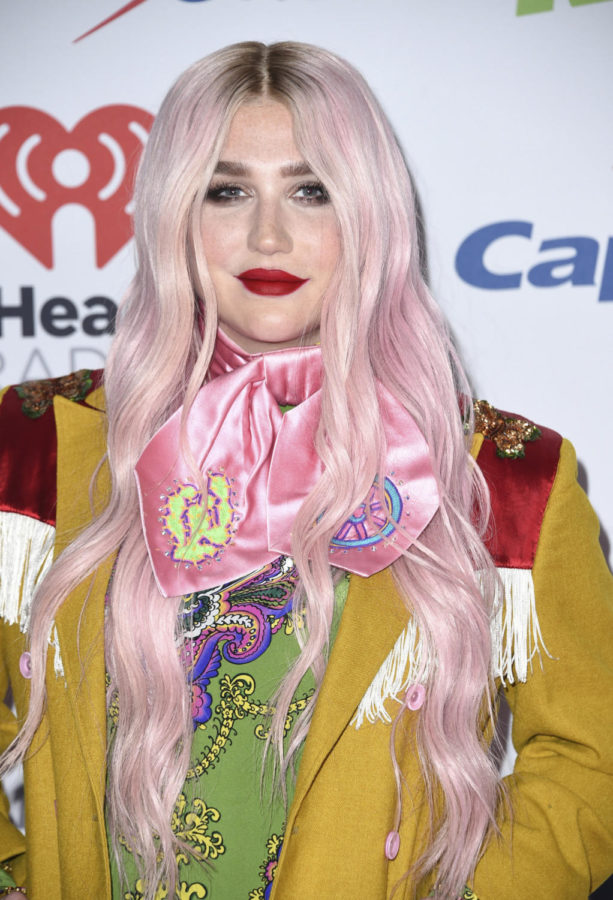 Kesha arrives at Jingle Ball at The Forum on Friday, Dec. 1, 2017, in Inglewood, Calif. (Photo by Richard Shotwell/Invision/AP)