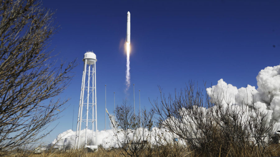 Rocket launch in February at Wallops Island, Va. (AP Photo/Steve Helber)