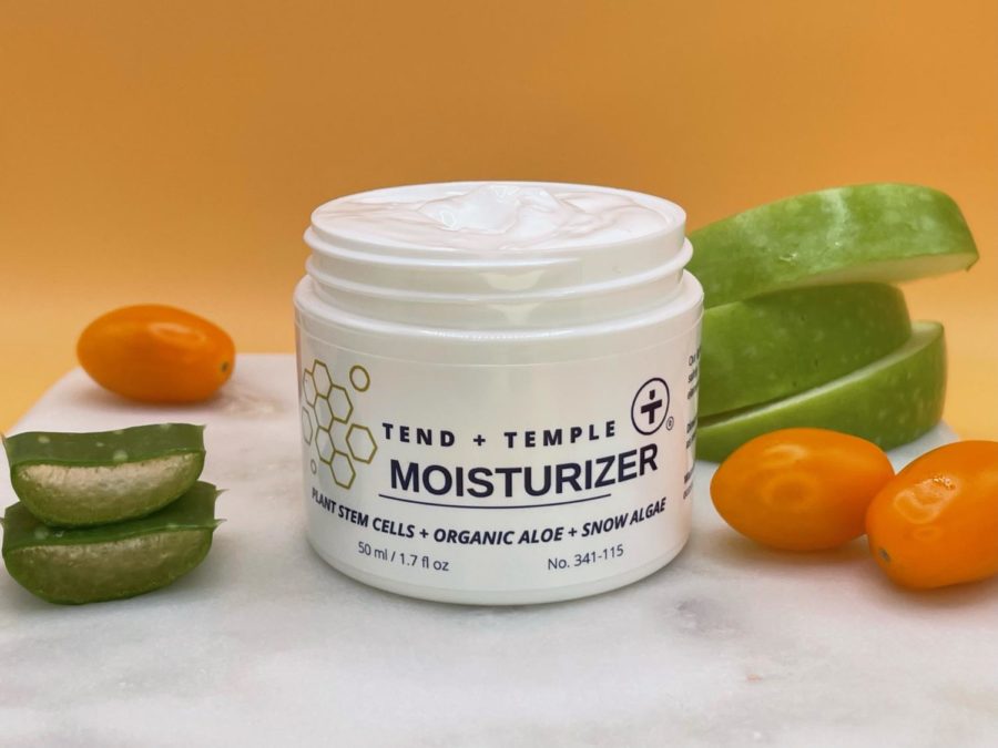 Tend + Temples first product, a facial moisturizer, is set to launch next month. (Photo courtesy of Heath Jordan)