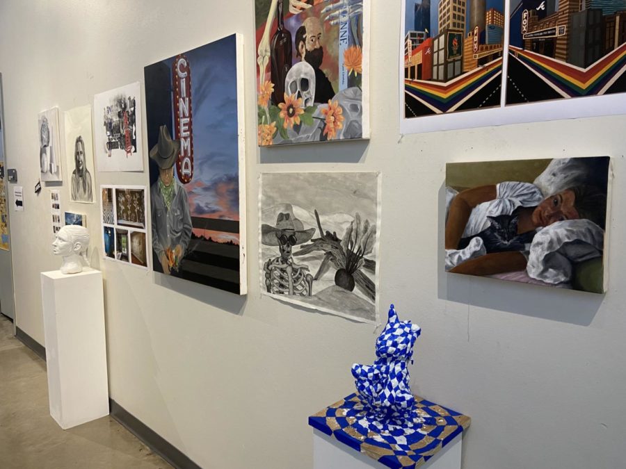 The TCU MFA Program showcases their artwork during the Open Studios day on Feb. 11, 2023.  (Nick Girimonte/Staff Writer)