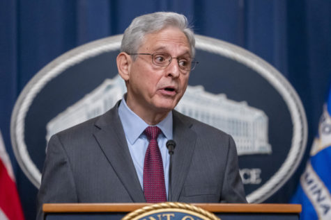 Attorney General Merrick Garland speaks during a news conference, Tuesday, March 7, 2023, in Washington. The Biden administration sued on Tuesday to block JetBlue Airways $3.8 billion purchase of Spirit Airlines, saying the deal would reduce competition and drive up air fares for consumers. (AP Photo/Alex Brandon)